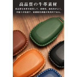 LETINGFAR Key Case for Subaru Smart Key Cover, Genuine Leather, Key Holder Designed for Subaru 3J Subaru Legacy B4 Impreza, Exiga, G4, WRX, S4, STI X, etc, Braun