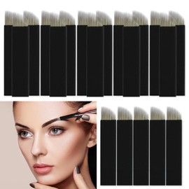 NOPKESV 20pcs Disposable Eyebrow Microblading Needles Lip Tattoo Micro Blades for Permanent Makeup Blades Single Use (Nero,18)