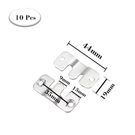 10 Pcs Stainless Steel Flush Concealed Mount Bracket Heavy Duty Picture Hanger Z Clip Bracket Mini Flush Steel Mounts for Pictures