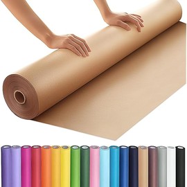 PerkHomy 36" x 1,440" (120') Brown Kraft Paper Roll for Craft Bulletin Board Paper Kids Art Table Covering Crafting Gift Wrapping Bouquet Packing Parcel 70GSM 50LB (Brown, 36" x 120')