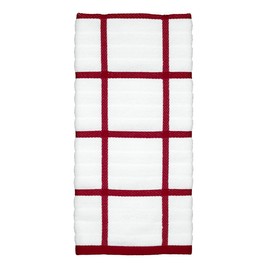 All-Clad - Juego de 4 toallas de cocina sólidas y combinadas, muy absorbentes, chile