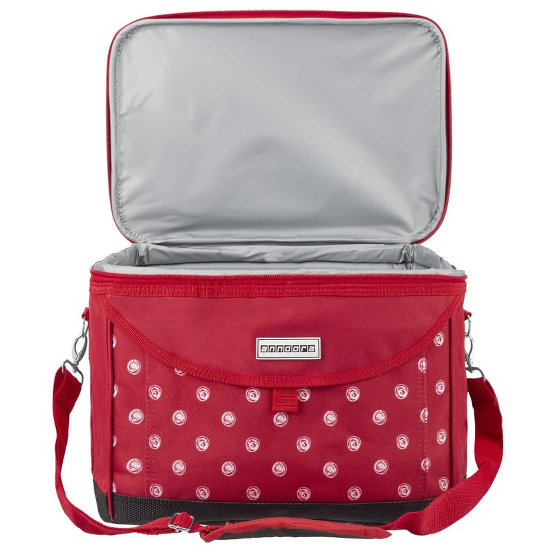 anndora Kühltasche Picknicktasche 22 L rot weiß gepunktet Isotasche Kühlbox