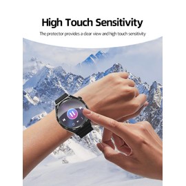 BOVUGAC [3 Pack] Screen Protector for Lenovo Watch S Smartwatch, Compatible with Lenovo Watch S Smart Watch,Anti-Scratch & Sensitive & 9H Hardness with Auto-alignment Installation kit.
