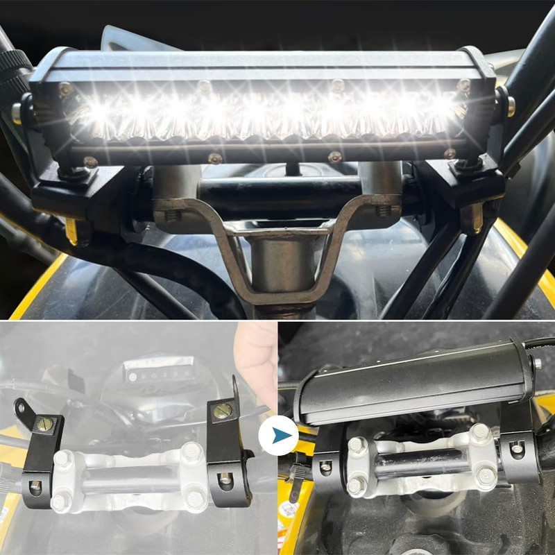 AUTOVIC Front Light Bar Kit, Motorcycle Adjustable Light Bar Kit