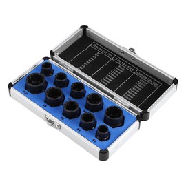 Nimomo 10 Stück Schrauben und Muttern Entferner Set, Beschädigt Bolzen Mutter Schraube Remover Extractor Entfernung Set Threading Werkzeuge Kit