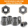 Eapele Bolt Extractor Set, Stripped Nut Remover Twist Sockets, Fit