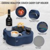 HEALSTOK Couch Cup Holder Pillow, Sofa Organizer Caddy Bed Refreshment