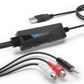 DriverGenius USB Audio Capture Grabber - 3,5-Mm-, R/L-Stereoeingänge
