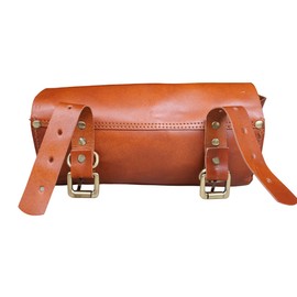 american blue Leather Saddle Bag, Handlebar Bag, Bicycle Bag, Tool Bag, Storage Bag, Spare Tyre Bag, Leather Bag, Vintage Brown
