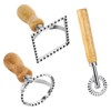 Ravioli Stamp Maker Cutter - Ravioli Cutters with Wooden Handle