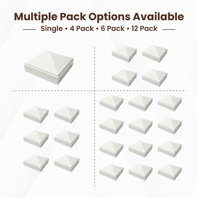 Decorex Hardware 3" x 3" Aluminum Pyramid Post Cap for
