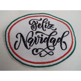 Handmade Feliz Navidad (Merry Christmas) Iron-on Patch