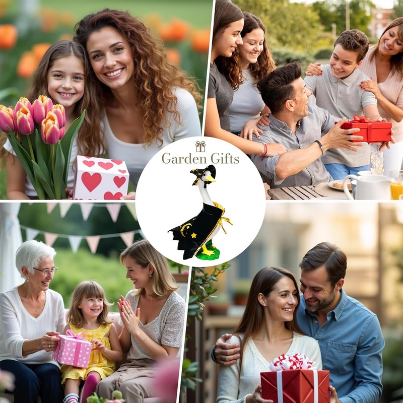 Large White Goose Statues Cygnus, Funny Big Bird Decor Garden