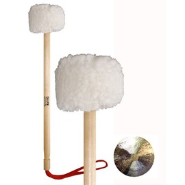 Drum Stick or Mallet for Gong, Feng Gong, Wind Gong, Tam Tam Gong (Small) Length:15 inch, Head: 2.5 inch x 3.5 inch