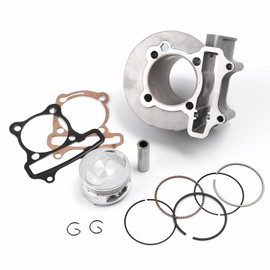 Minho GY6 61mm/2.40" Cylinder Top End Rebuild Kit with Piston Ring Gasket Made of Aluminum Alloy,Compatible with Chinese GY6 4-stroke 170cc 152QMI 157QMJ Engine,61MM