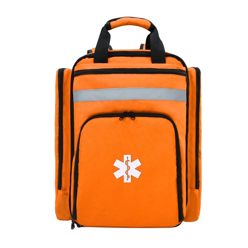 First Aid Bag Multi-Pocket Empty Emergency Backpack First Responder Trauma