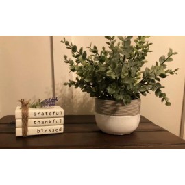 Decor Farmhouse Books, Mini Wooden Book Stack, Tiered Tray Decor