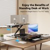 JYLH JOYSEEKER 35" Standing Desk Converter, Height Adjustable Desktop Riser