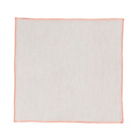 Hell Blues Pocket square men single piece all color linen (1, Peach Pink, 24 cm)