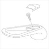 KVK [KP94-101/800] Handle Set for Kitchen Faucets for Old MYMFA 237 Etc., Resin Plated, Old MYM Repair Parts> Lever Handle