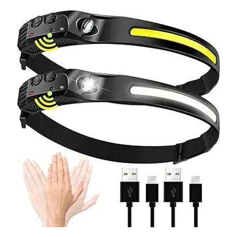 LED Headlamp Rechargeable ( 3Pack/ 2Pack/1Pack )- 230° COB Super