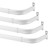 Wesiti 4 Packs Curtain Single Rods for Windows Adjustable Tension