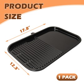 MOASKER Grill & Griddle Plate for Ninja Woodfire Pro XL OG800/900 Series, XSKGRIDLXL Griddle for Ninja Woodfire Pro Connect XL OG951 OG850 OG952 Grill & Griddle Accessories, Thickened Cast Iron