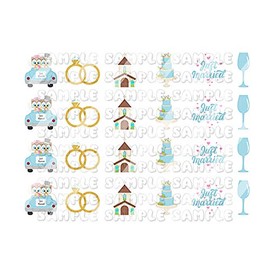 Wedding Just Married Owls Nail Art Decals