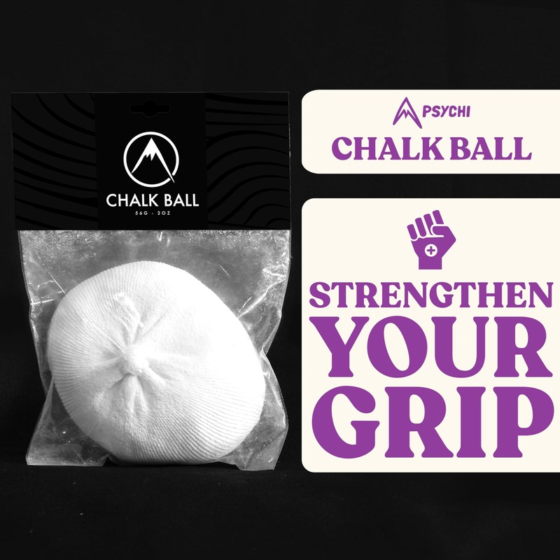 Psychi Chalk Ball for Rock Climbing Gymnastics Weightlifting Pole Dancing