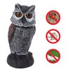 Tomotato Fake Owl Bait, Owl Scarecrow with Rotating Head, Plastic