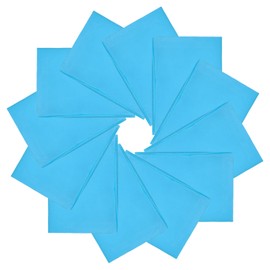 PATIKIL Große einfarbige Bandanas, 53,3 x 53,3 cm, 12 Stück, blanko, multifunktionales Stirnband, Schal, Halstuch für Damen und Herren, Himmelblau, himmelblau, 21"