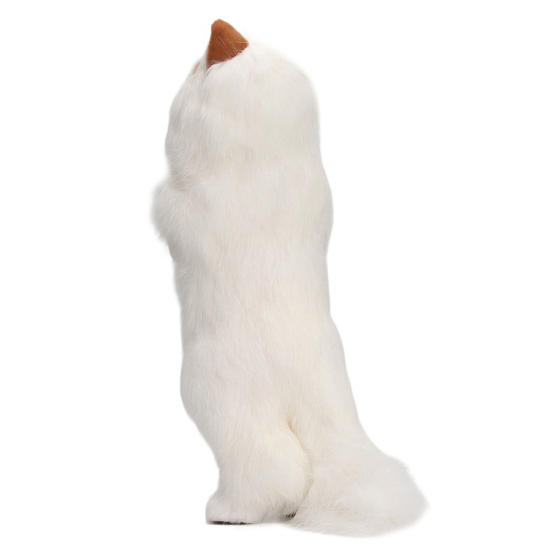 Furry Cat Figurine Realistic Simulated Adorable Lovely Decorative Plush Cat