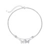 Vekoliry 925 Sterling Silver Butterfly Anklet Bracelet Adjustable Layered Jewelry