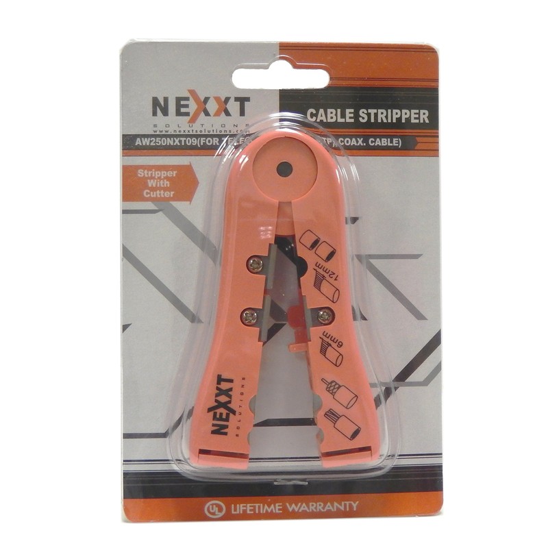 NEXXT Universal Cable Stripper with Cutter (Telecom, LAN and Coaxial