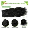 Extensiones De Cabello De Pelo Ondulado Cortinas Clip 6 Pzs