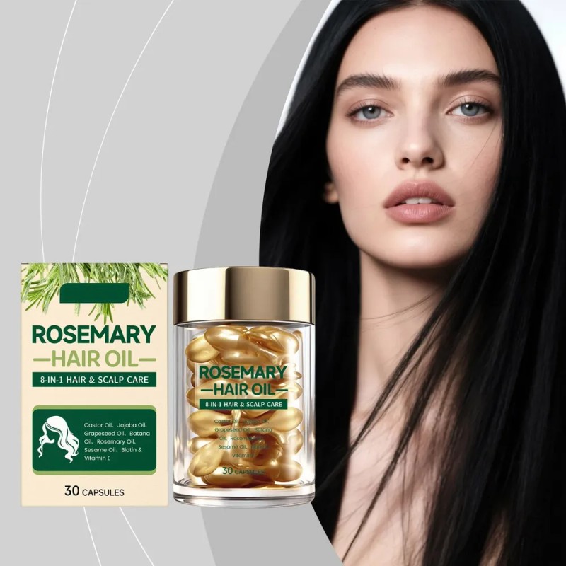 Cápsulas De Aceite De Romero Para El Cuidado Del Cabello