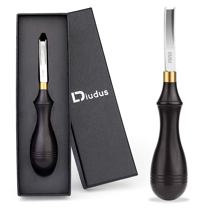 Diudus Leather Edge Beveler Tool, French Skiver, 6mm Wide Mouth