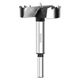 BAIDETS Forstner Drill Bit 60 mm - Forstner Drill Bit for Wood, Forstner Bits with Round Shank, Accessories Drill