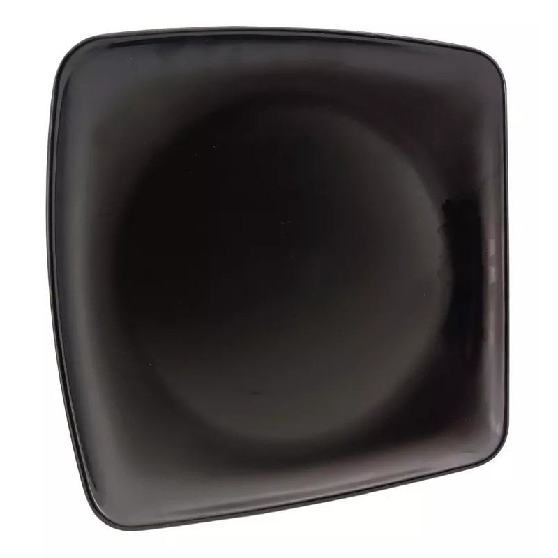 Anforama Set Juego Platos Melamina Gruesa Negro Moderna 6pzas 23.5cm