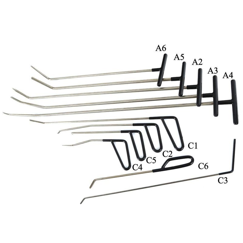 WHDZ Paintless Dent Repair Rods 11Pcs Auto Body Paintless Dent
