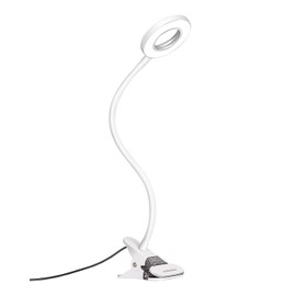 Eyocean LED Clamp Reading Lamp with Flexible Swan Neck, 3 Modes and 10 Dimming Levels, Eye Care Light for Home and Office, CE Adapter Included, 7 W