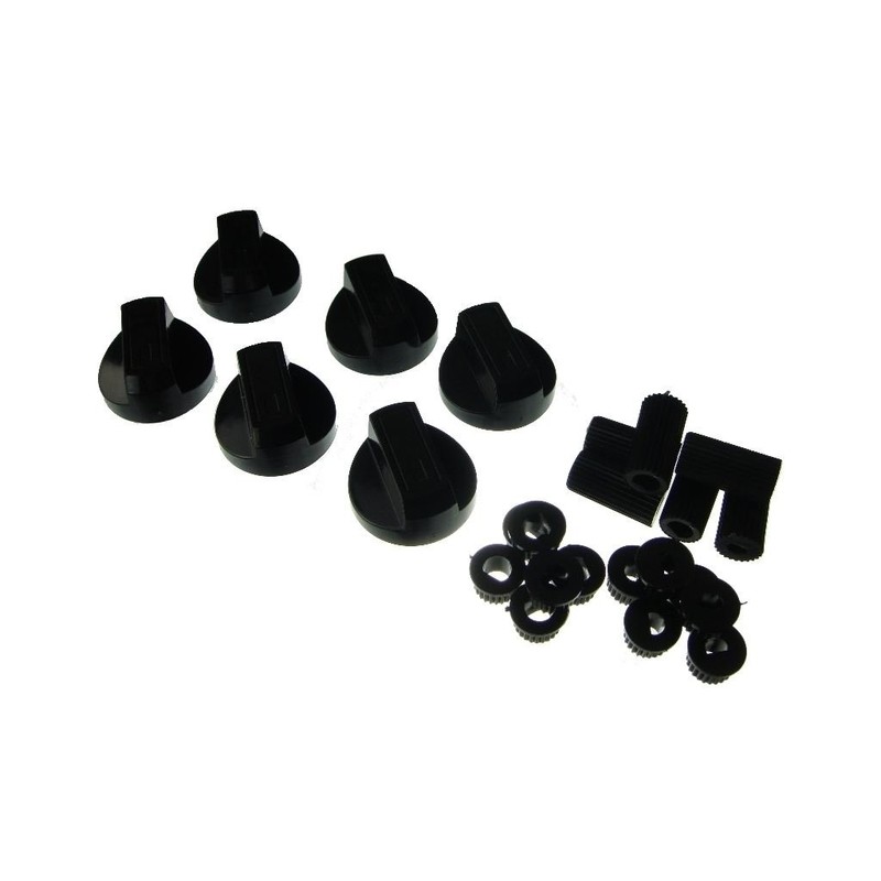 Ufixt Universal Black Control Knobs for Ovens, Cookers and Hobs