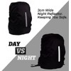 DONJIM 1 Pack Reflective Backpack Cover, Waterproof Backpack Rain Cover,