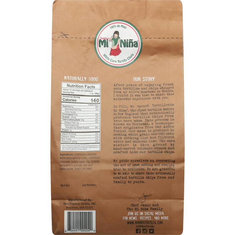 Mi Nina Chips Tortilla Cinnamon Churro 12 Oz (Pack of