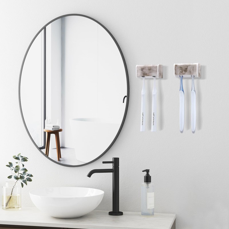 PARKMANI 2 PCS Toothbrush Holders Wall Mounted with Cover, Electric