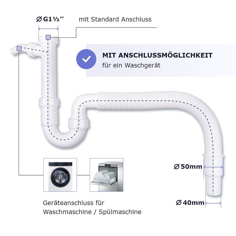 Anti Syphon Trap, white