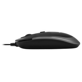 MacAlly Macally Dynamouse-Sg USB Optical Silent Click Mouse with 2 Buttons, Scrollwheel and Dpi Button For Mac and Pc, Space Gray