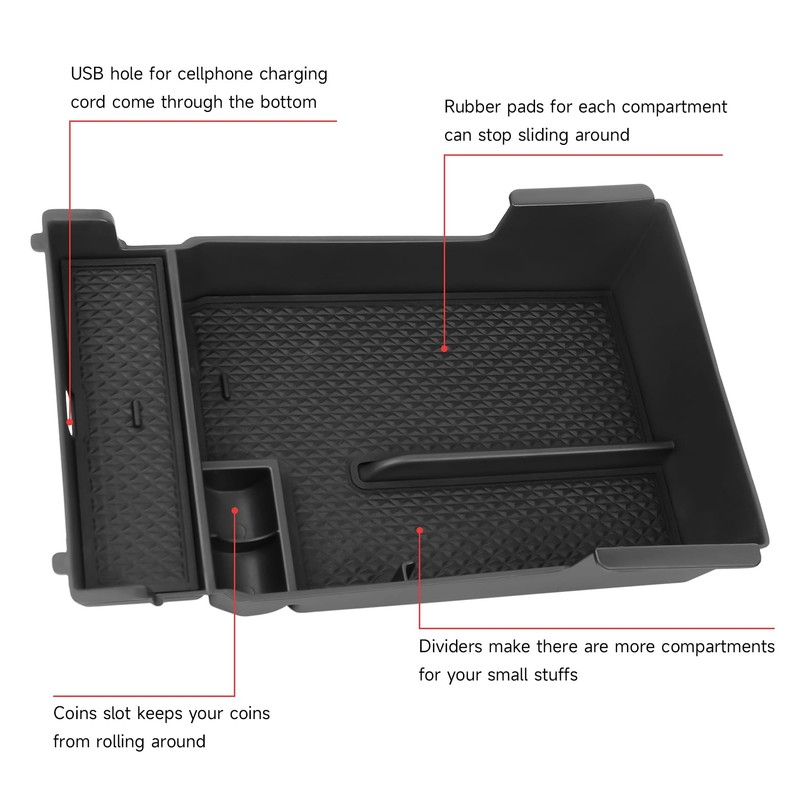 Hugeek Center Console Organizer Tray Compatible with Mazda 3 Accessories