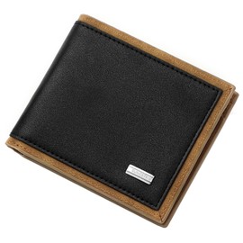 Favydov Large Capacity Mens Wallet with 8 Card Holder 2 Cash Pocket RFID Blocking Compact Small Slim Wallet for Men Black