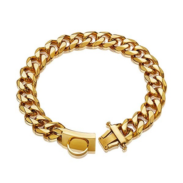 W/W Lifetime Gold Dog Chain Collar Walking Metal Chain Collar